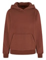 Dames Hoodie Build Your Brand Fluffy BY289 Chocolade Bruin